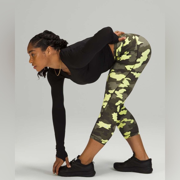 Lululemon Swift Speed High-Rise Crop 21" Heritage 365 Camo Crispin Green Multi - Picture 6 of 10